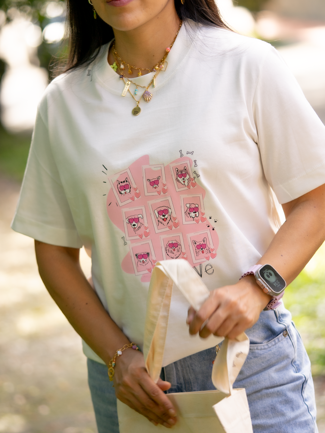 Camiseta Mujer Oversized Mi Humano y Yo