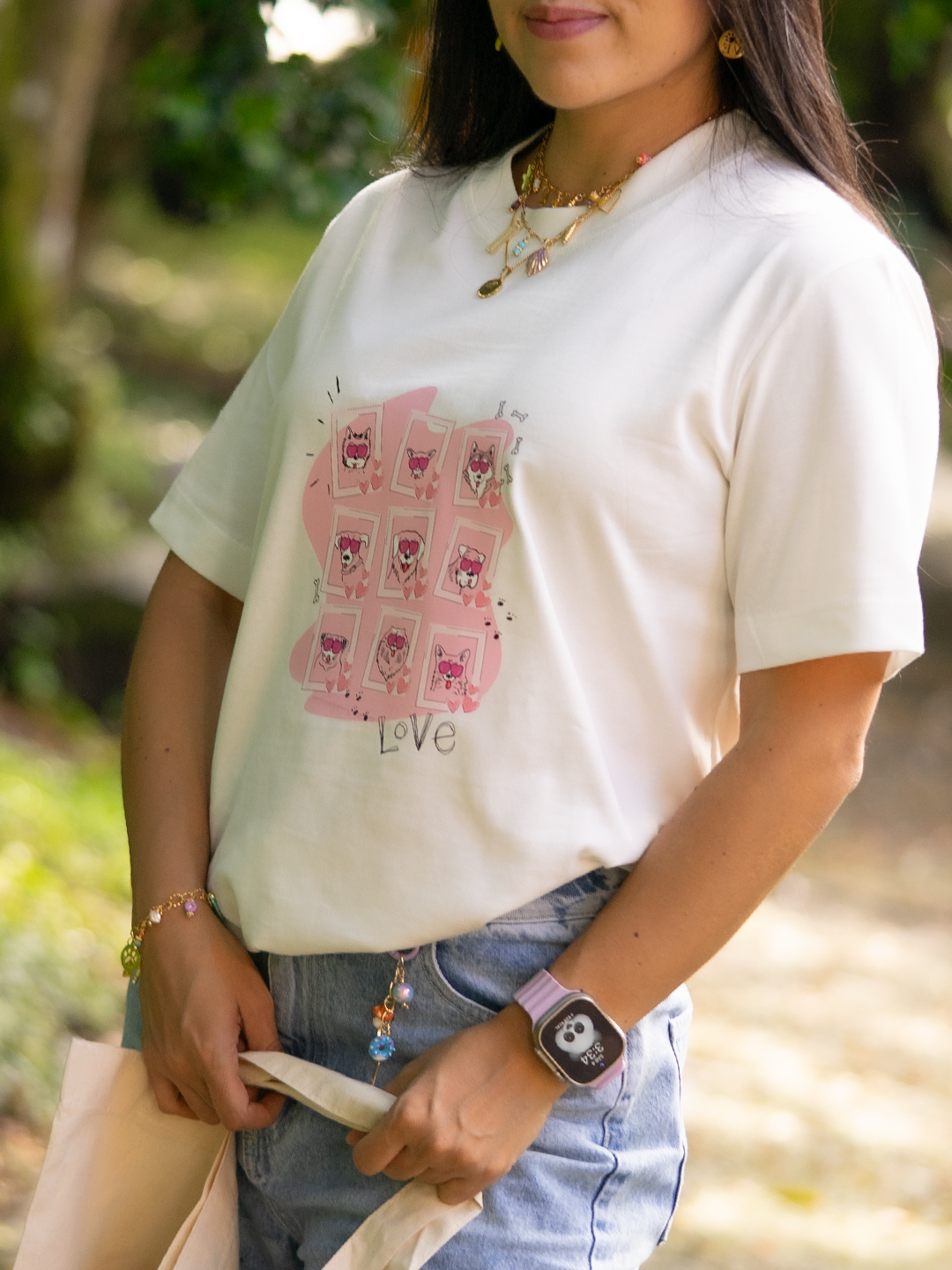 Camiseta Mujer Oversized Mi Humano y Yo