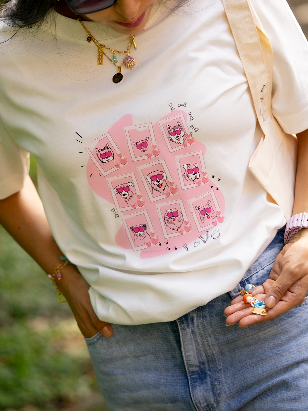 Camiseta Mujer Oversized Mi Humano y Yo