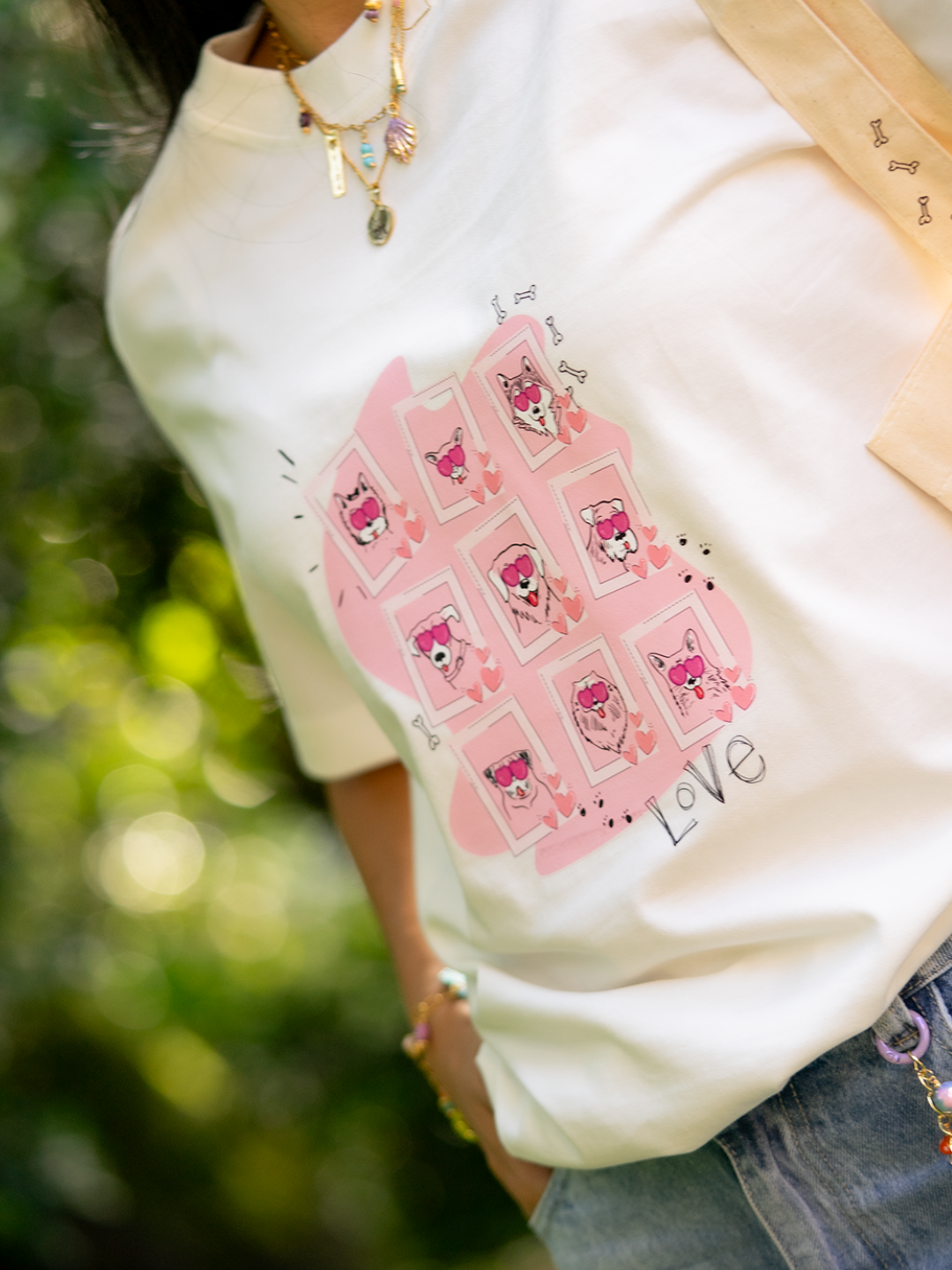 Camiseta Mujer Oversized Mi Humano y Yo