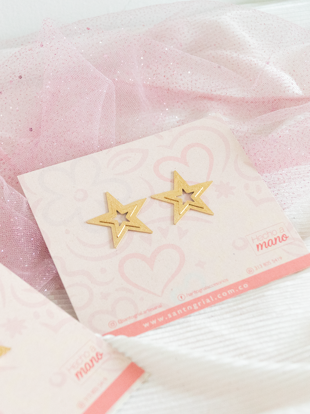 Aretes Estrella Dorada