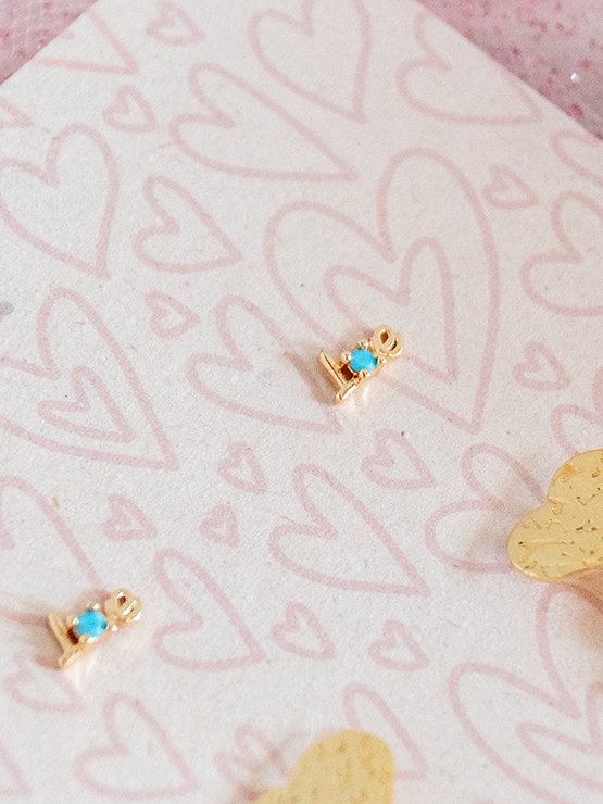 Set Aretes Latido Azul