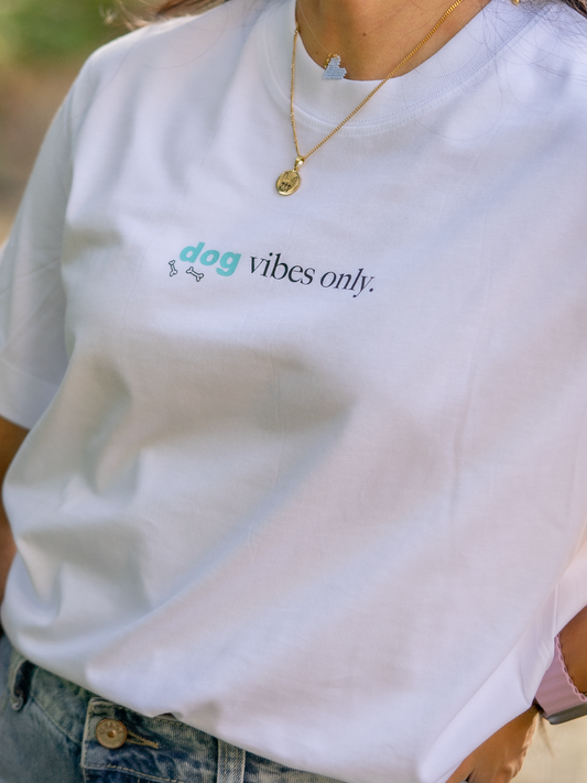 Camiseta Mujer Oversized Dog Vibes Only