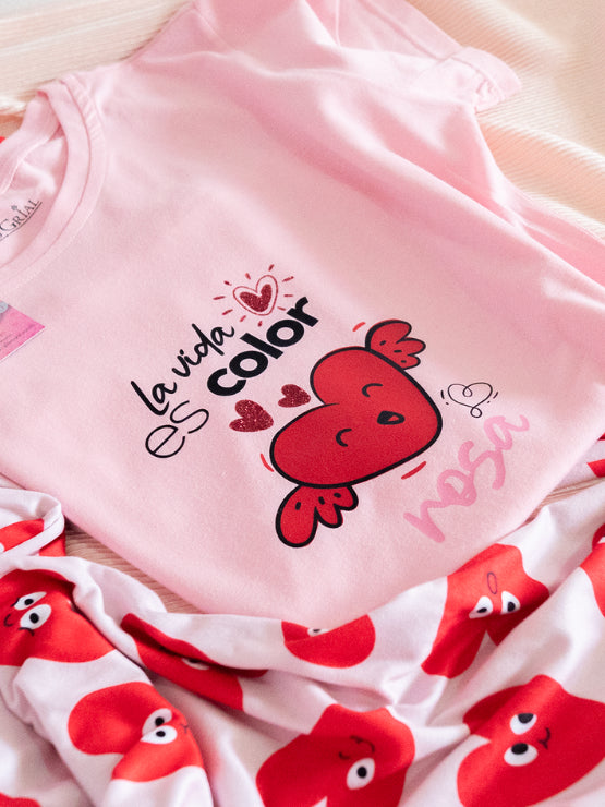 Pijama Pantalon Corazones Red