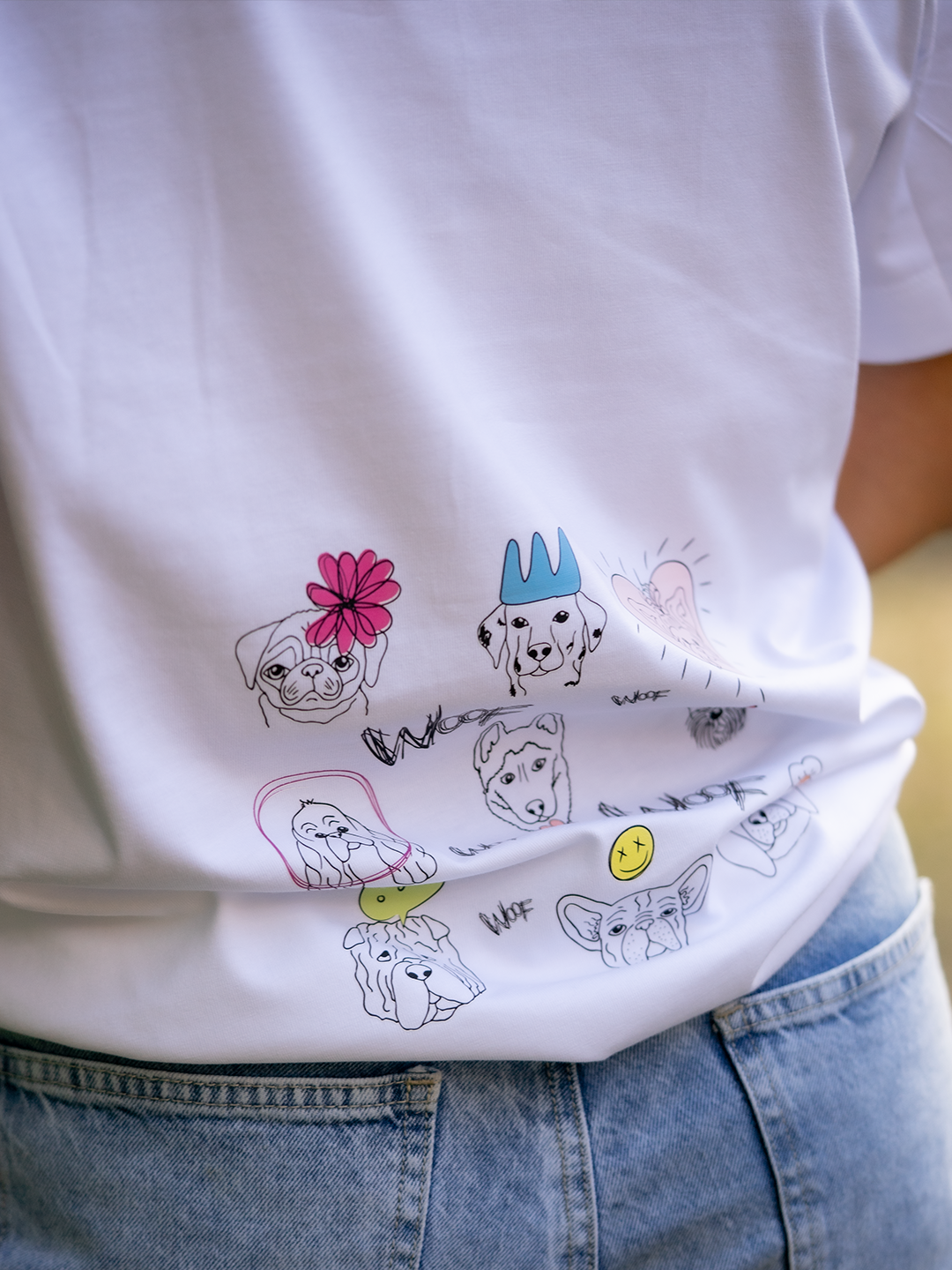 Camiseta Mujer Oversized Dog Vibes Only