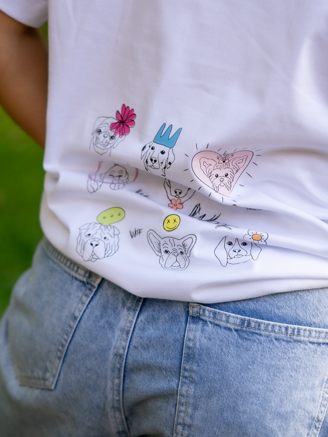Camiseta Mujer Oversized Dog Vibes Only
