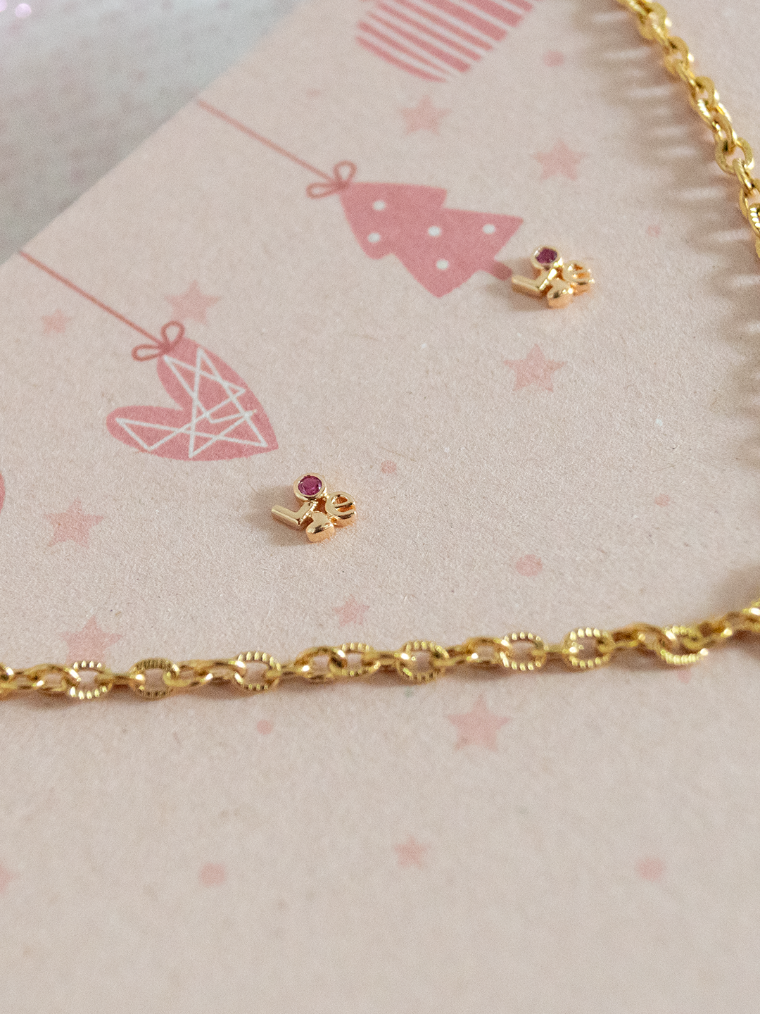 Set Collar Corazoncito de Navidad