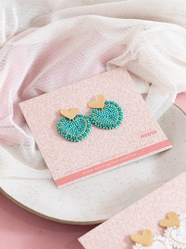 Aretes Amor Menta
