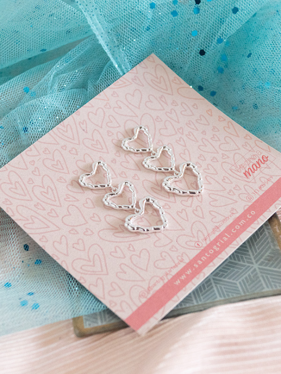 Aretes Latido de Plata