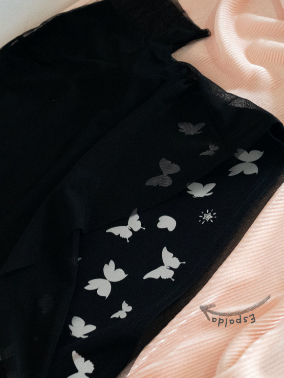 Camiseta y Malla Bluson Corto Mariposas