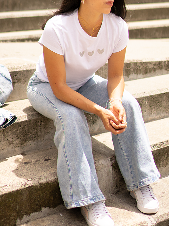 Camiseta Amor Plateado