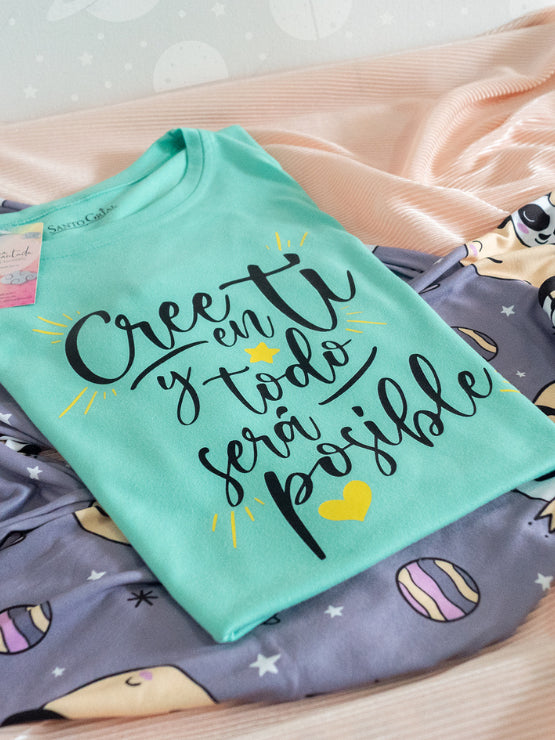 Pijama Pantalon Pandas Espaciales
