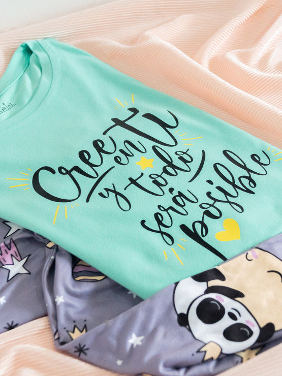 Pijama Pantalon Pandas Espaciales