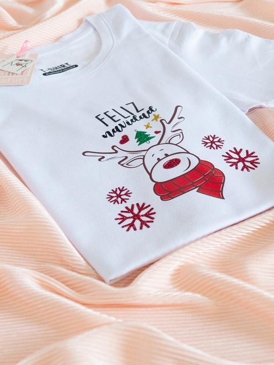 Camiseta Reno Navideño