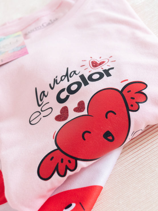 Pijama Pantalon Corazones Red