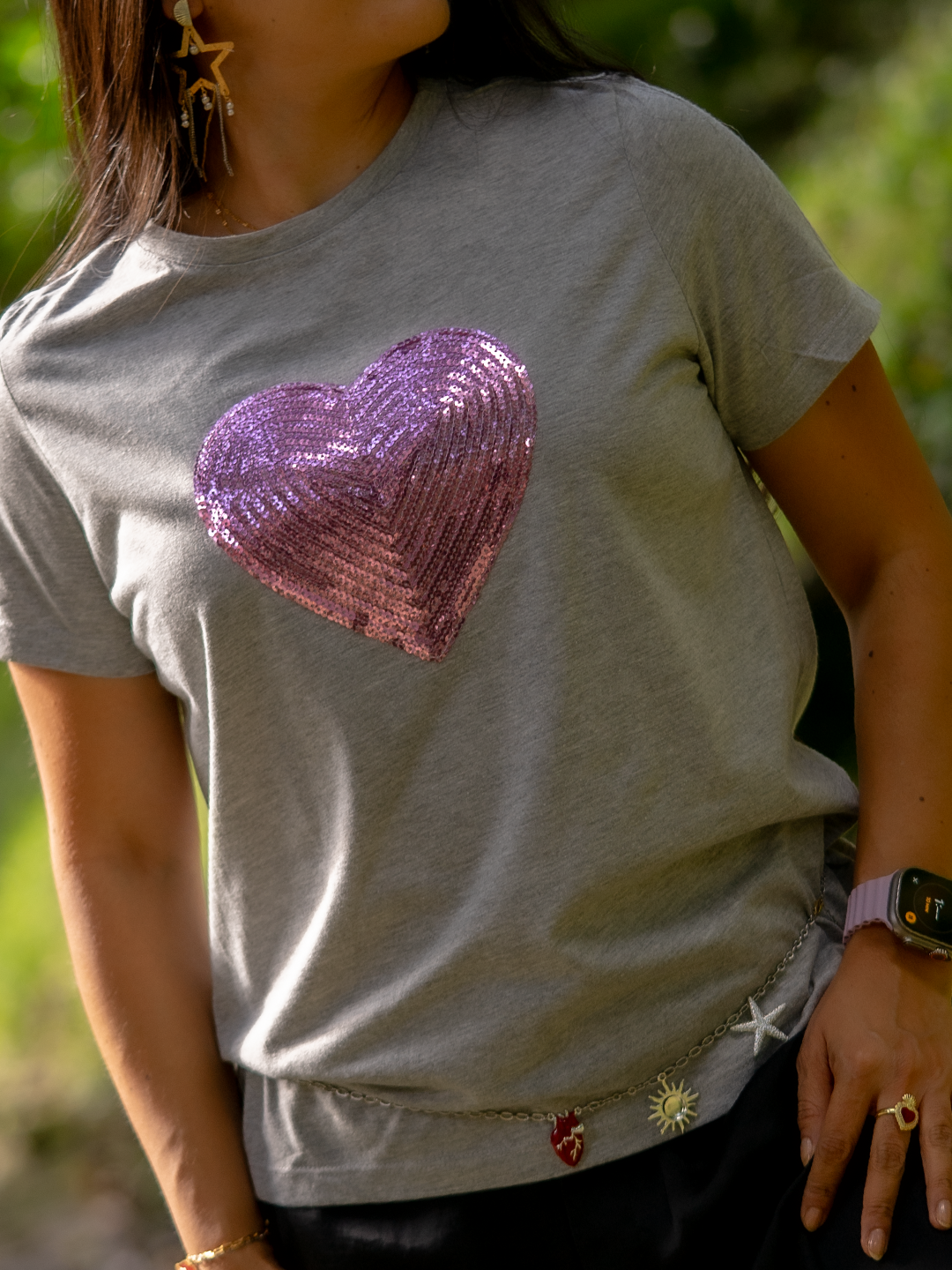 Camiseta Love Lentejuela