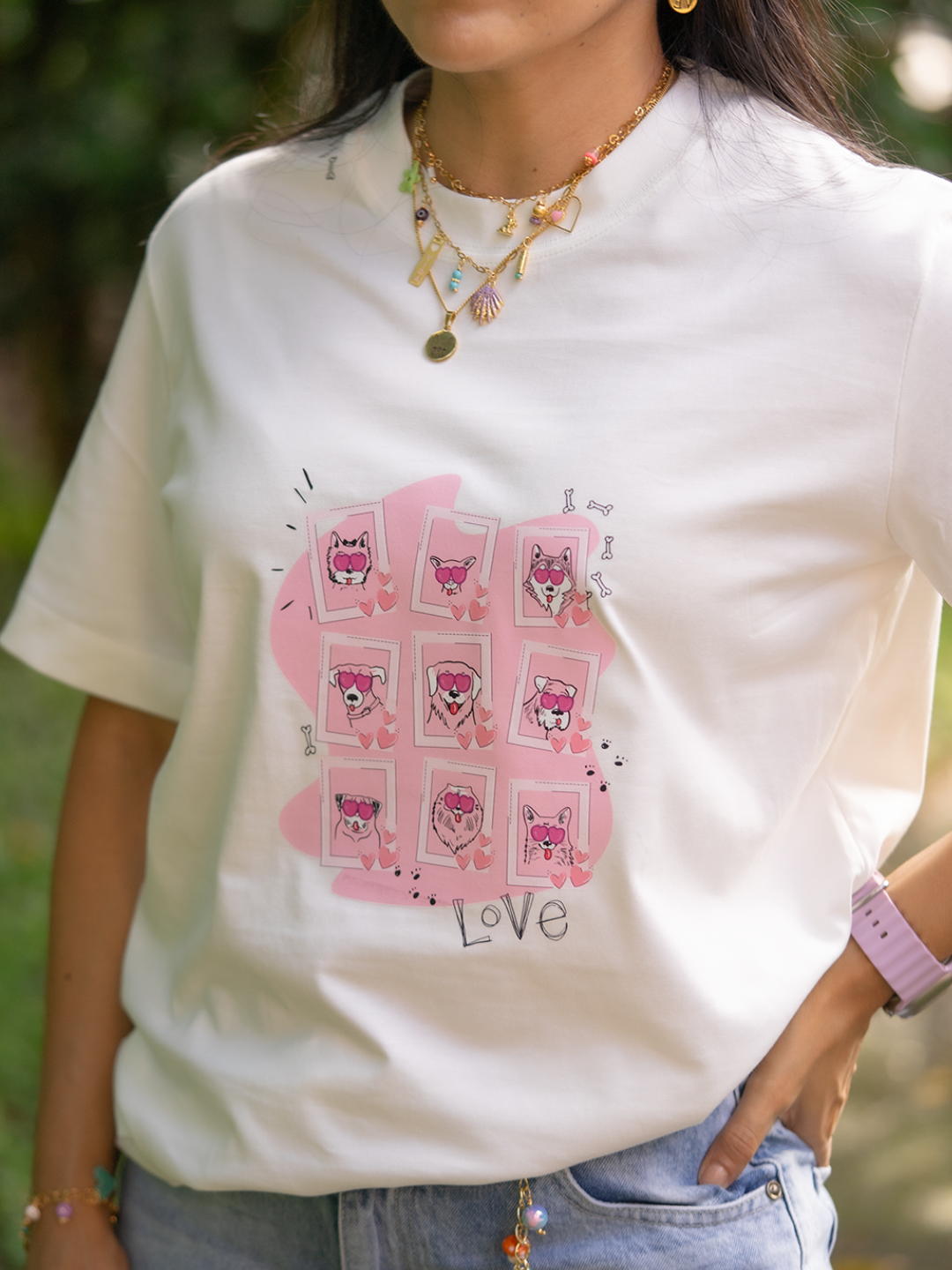 Camiseta Mujer Oversized Mi Humano y Yo