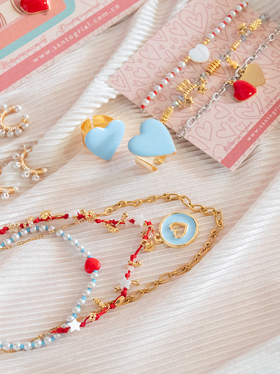 Pack X3 Collar Amour Bleu