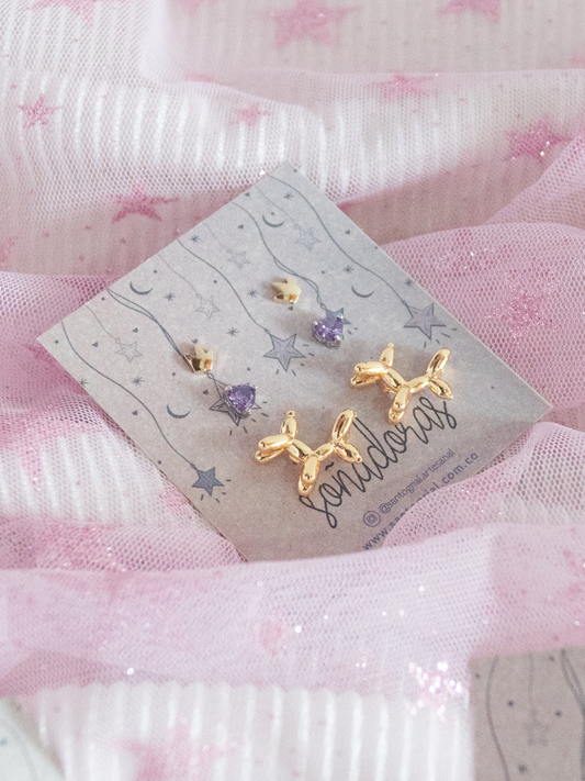 Set Aretes Puppies