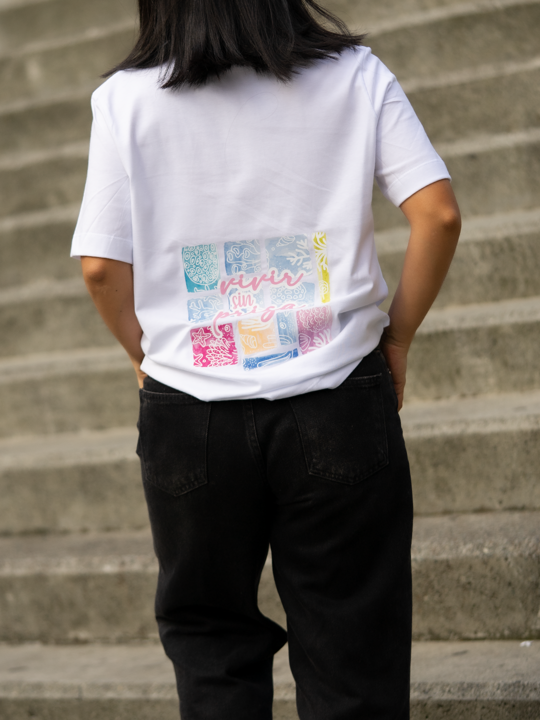 Camiseta Mujer Oversized Vivir Sin Prisa