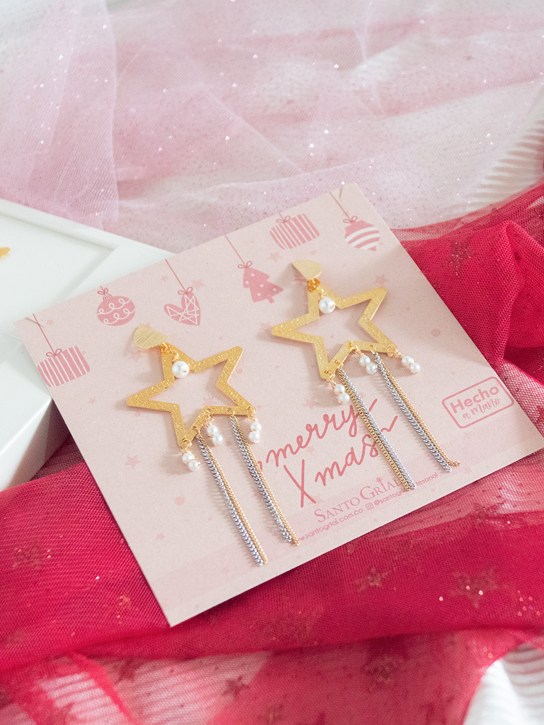 Aretes Estrella de Navidad