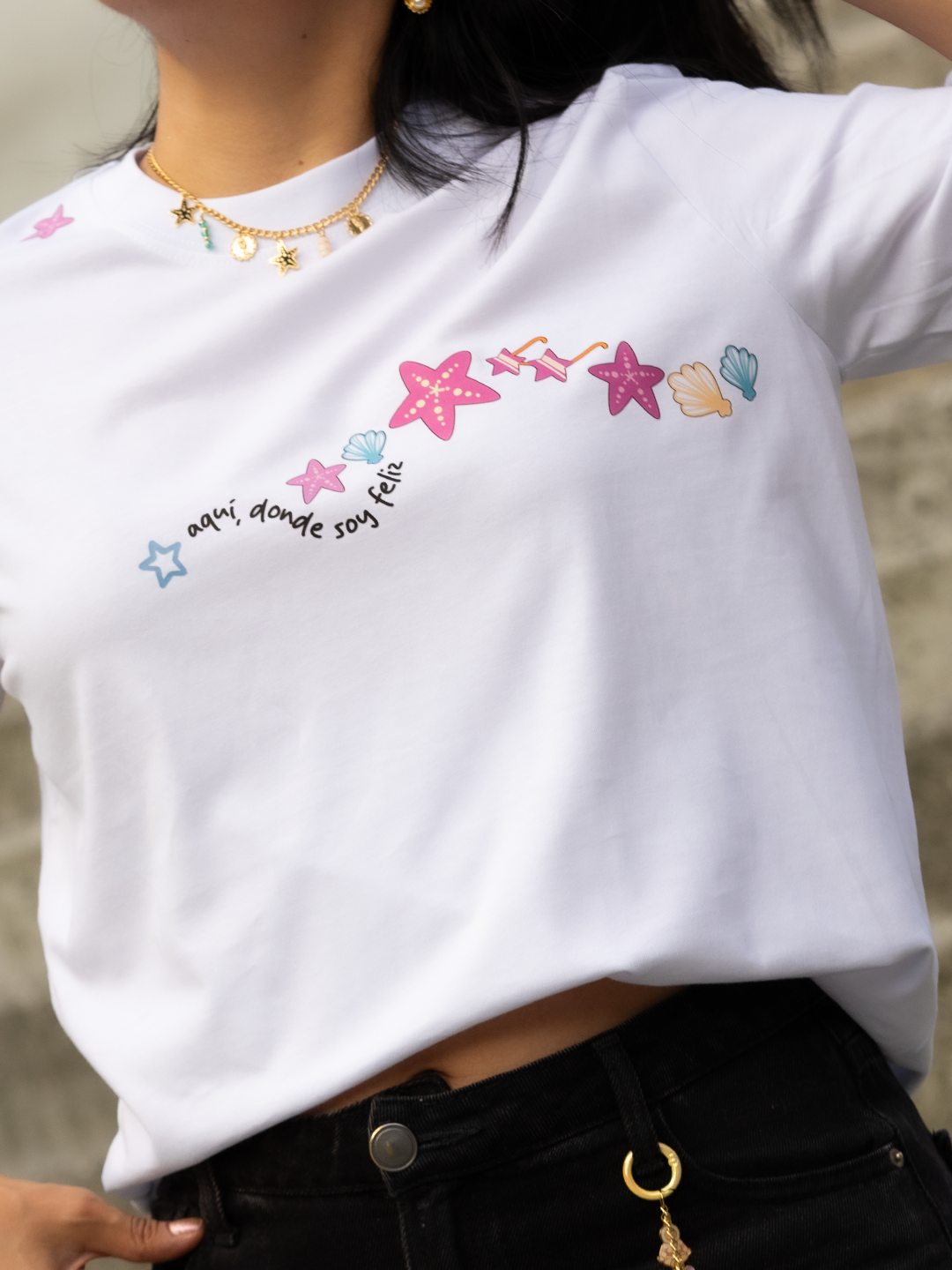 Camiseta Mujer Oversized Vivir Sin Prisa