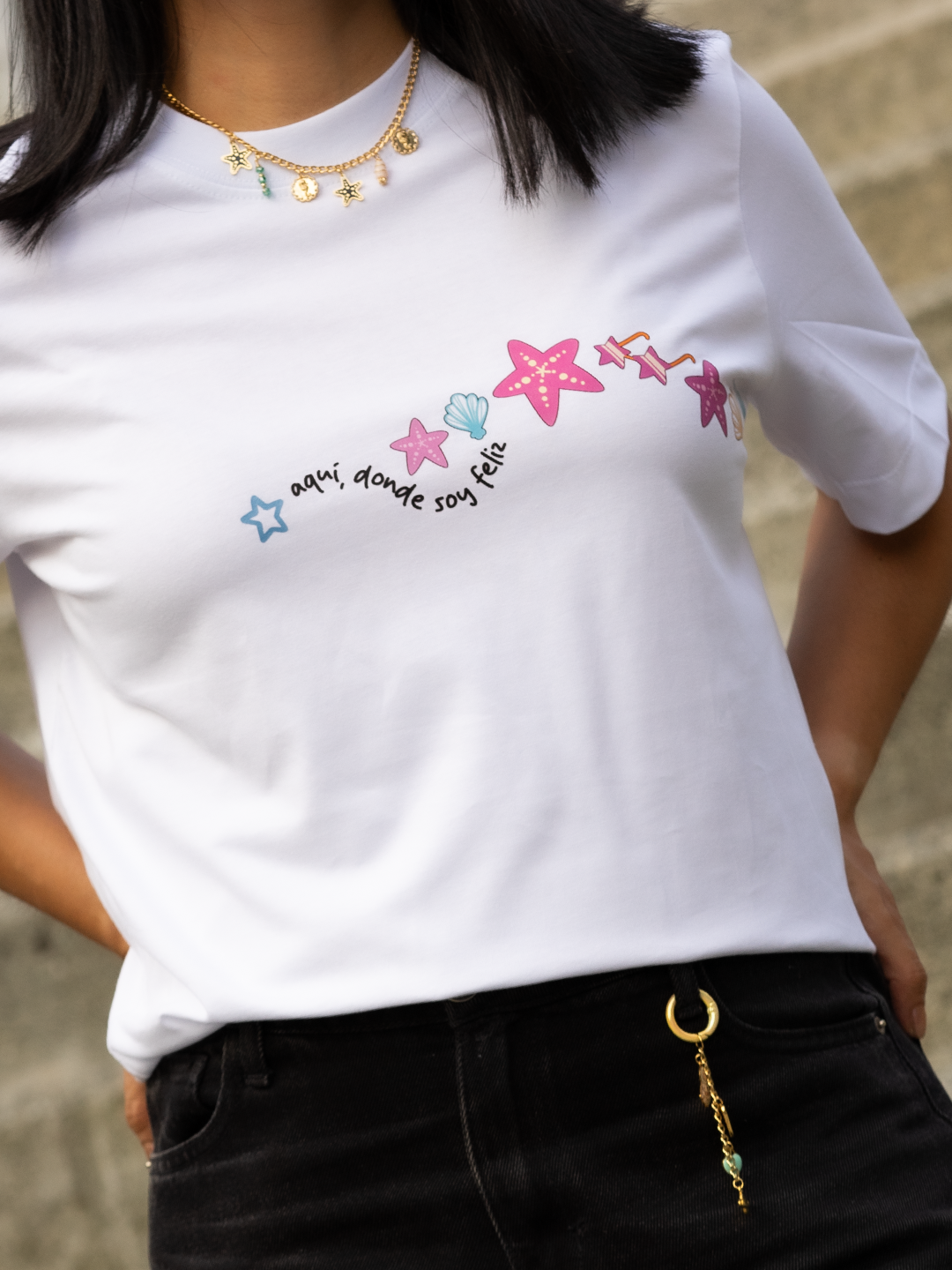 Camiseta Mujer Oversized Vivir Sin Prisa