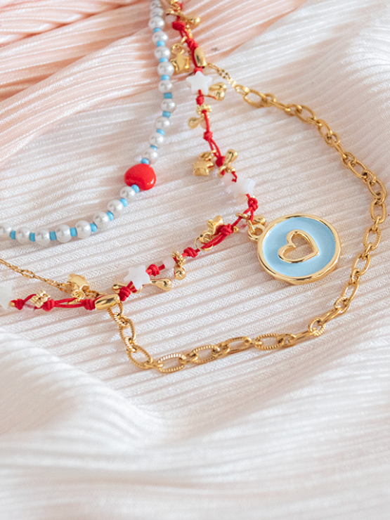 Pack X3 Collar Amour Bleu