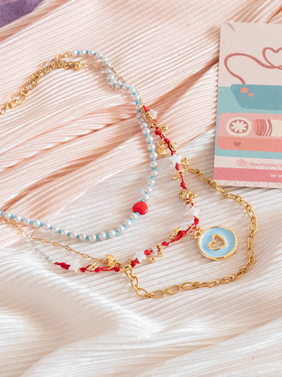 Pack X3 Collar Amour Bleu