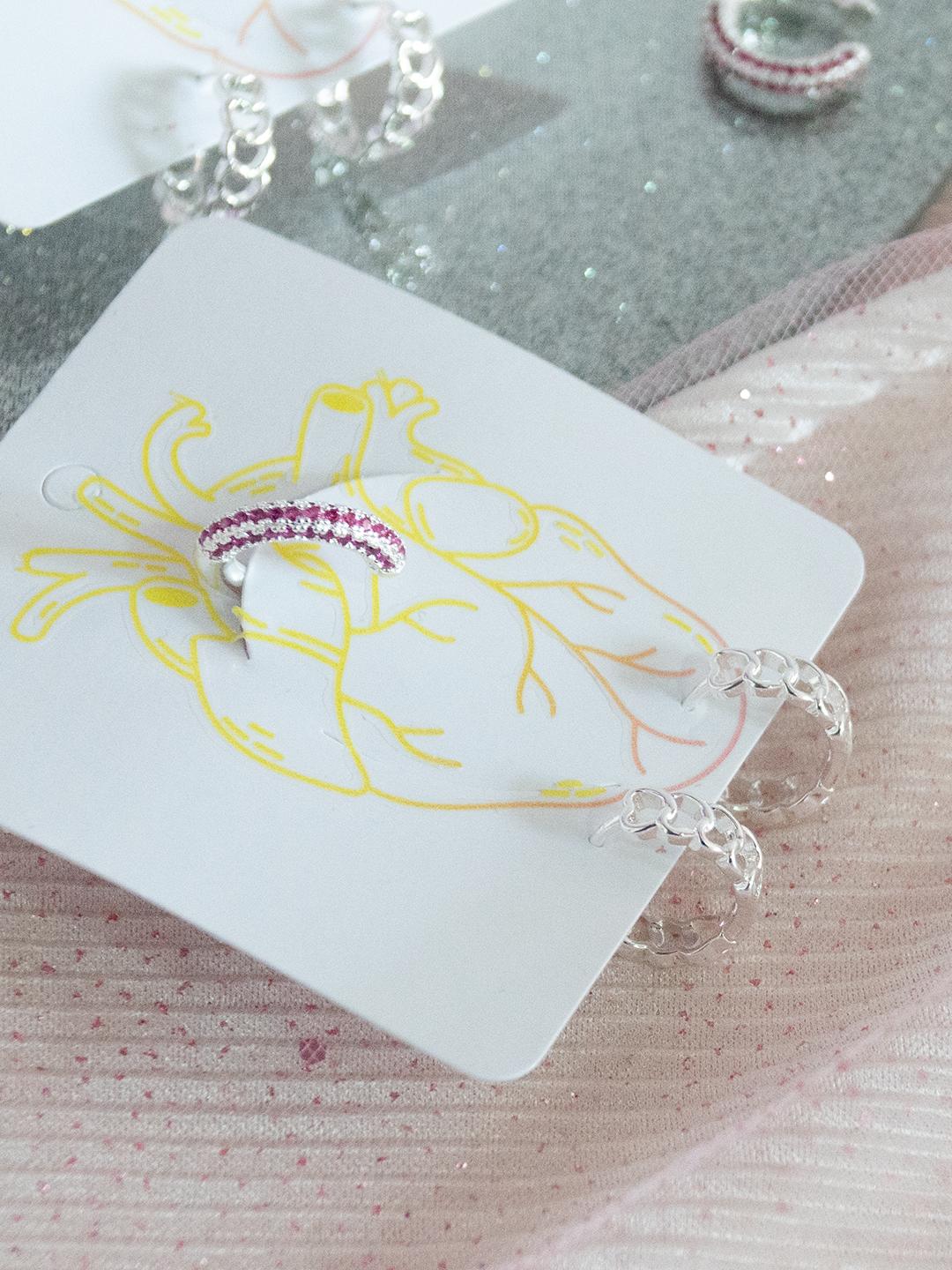 Set Aretes Luz Plateada