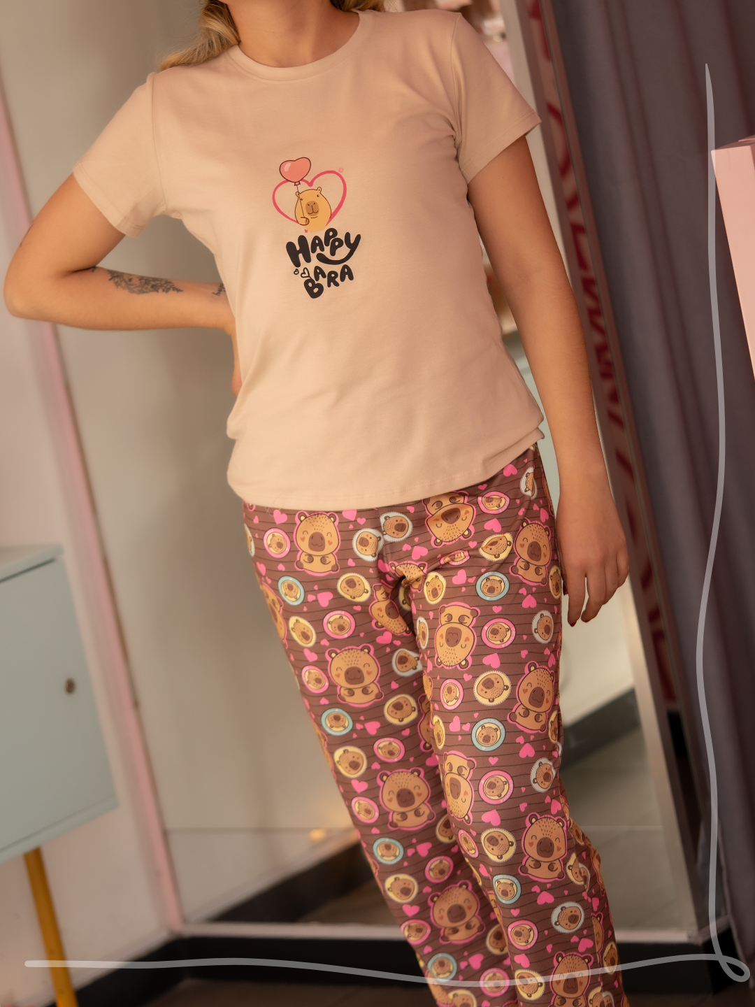 Pijama Pantalon Capibara Happy