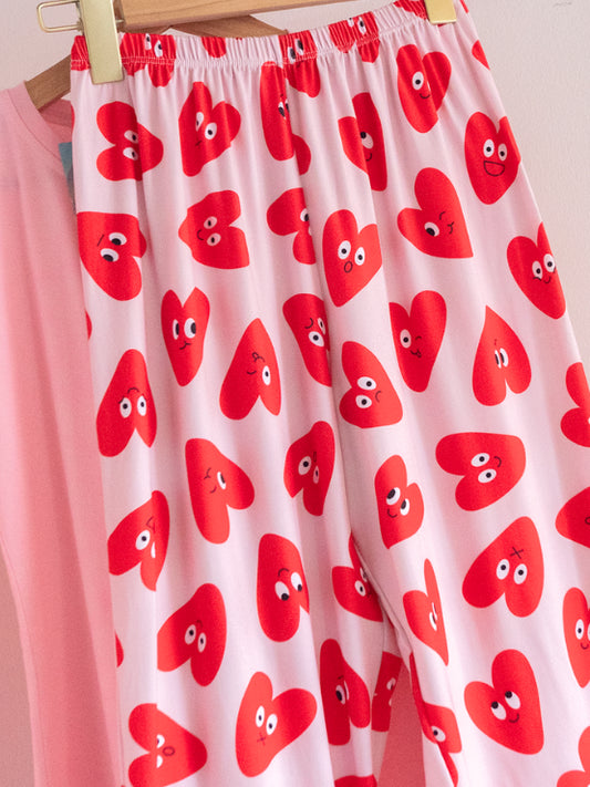 Pijama Pantalon Corazones Red