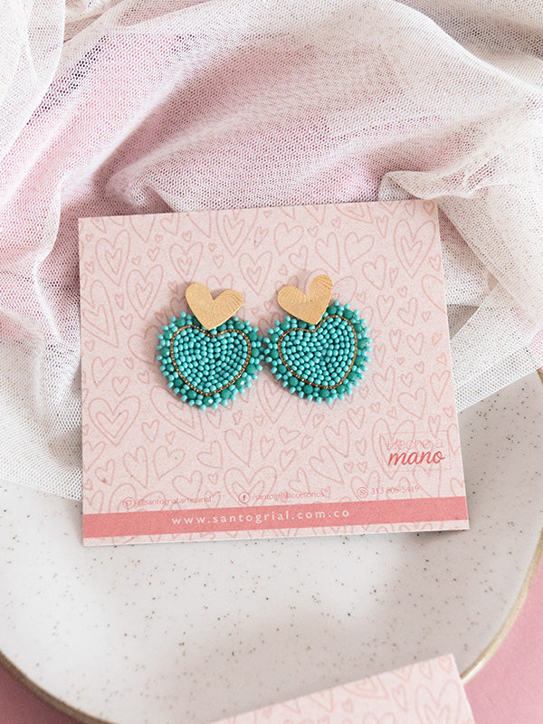 Aretes Amor Menta