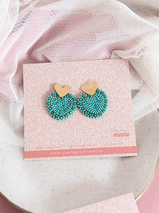 Aretes Amor Menta