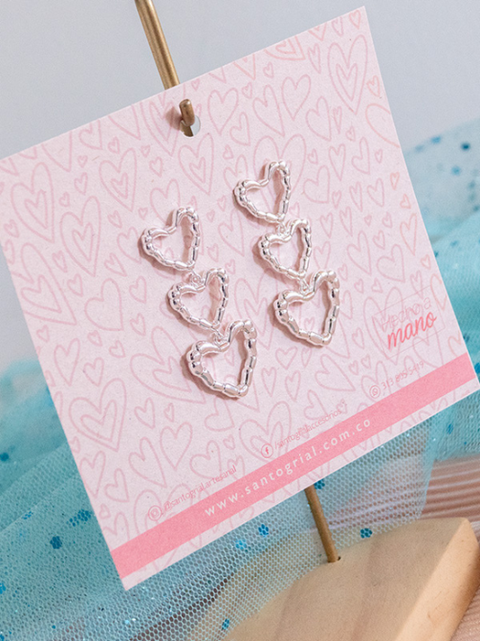 Aretes Latido de Plata