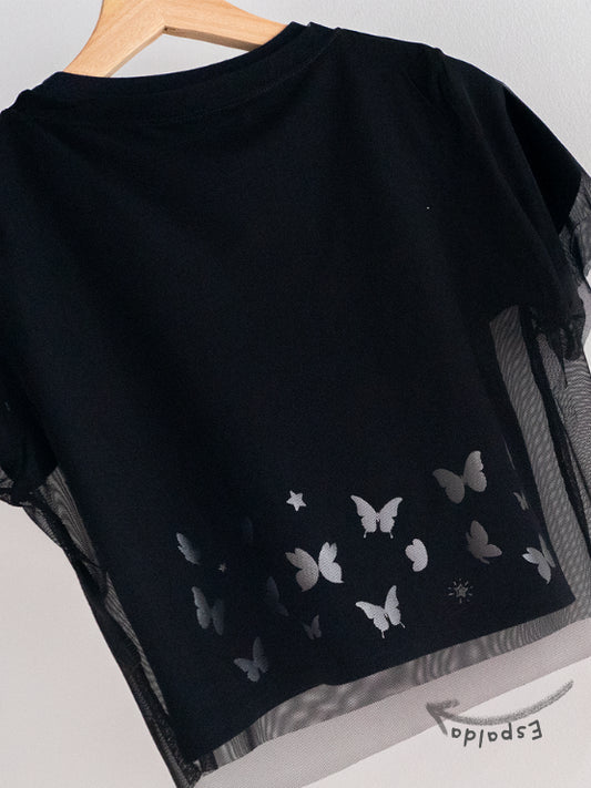 Camiseta y Malla Bluson Corto Mariposas
