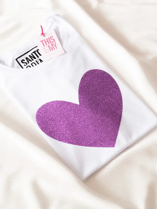 Camiseta Glitter lavanda