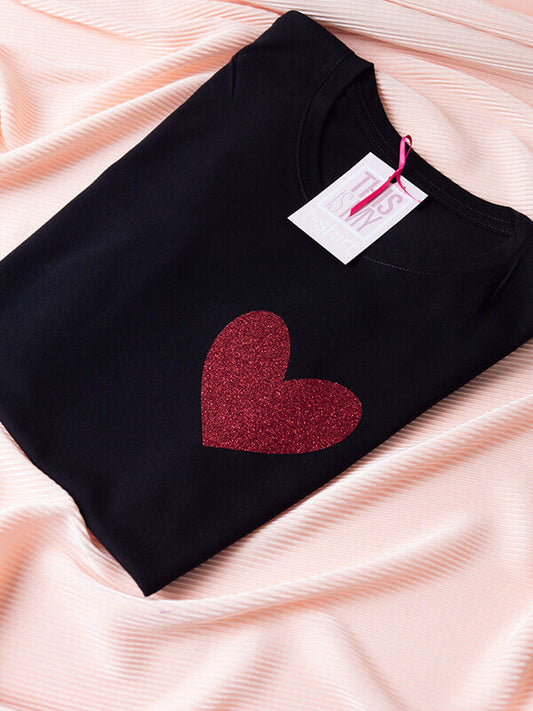 Camiseta Love Glitte Rojo