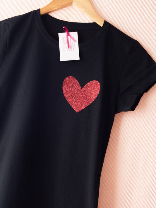 Camiseta Love Glitte Rojo