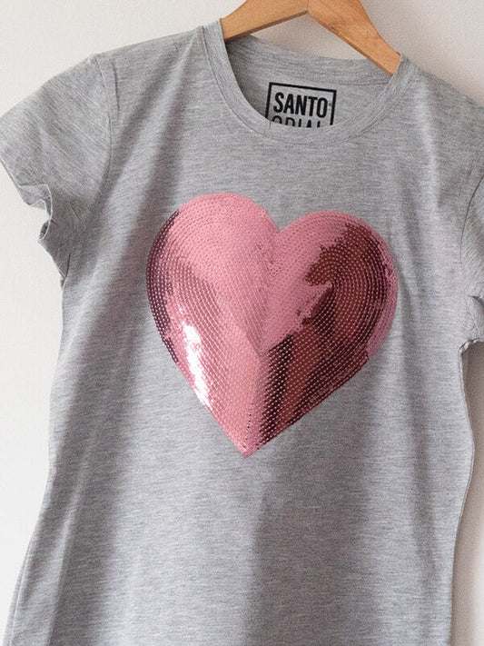 Camiseta Love Lentejuela