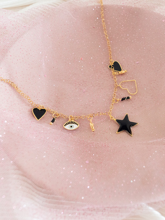 Collar Noir Charm