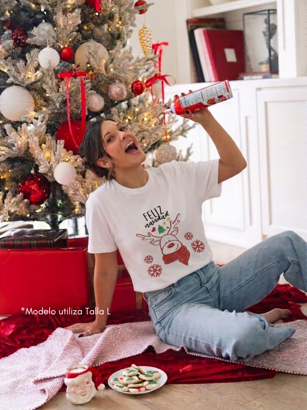 Camiseta Reno Navideño