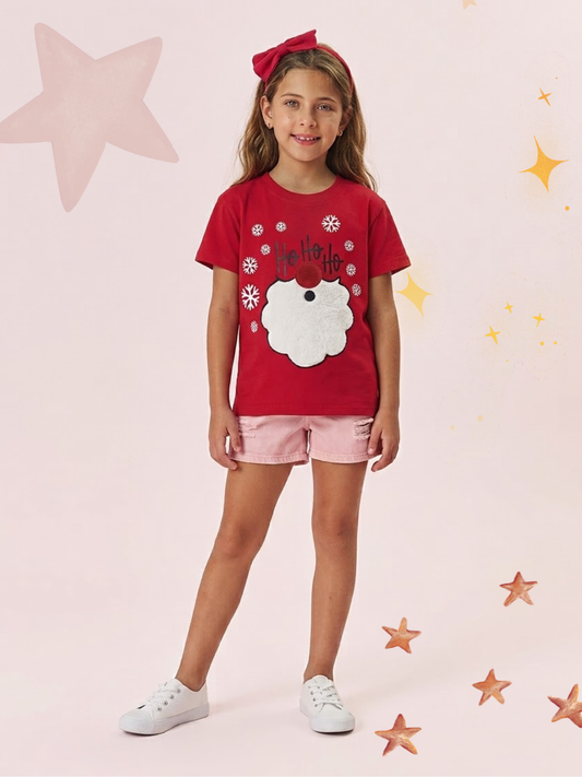 Camiseta Niña Papá Noel