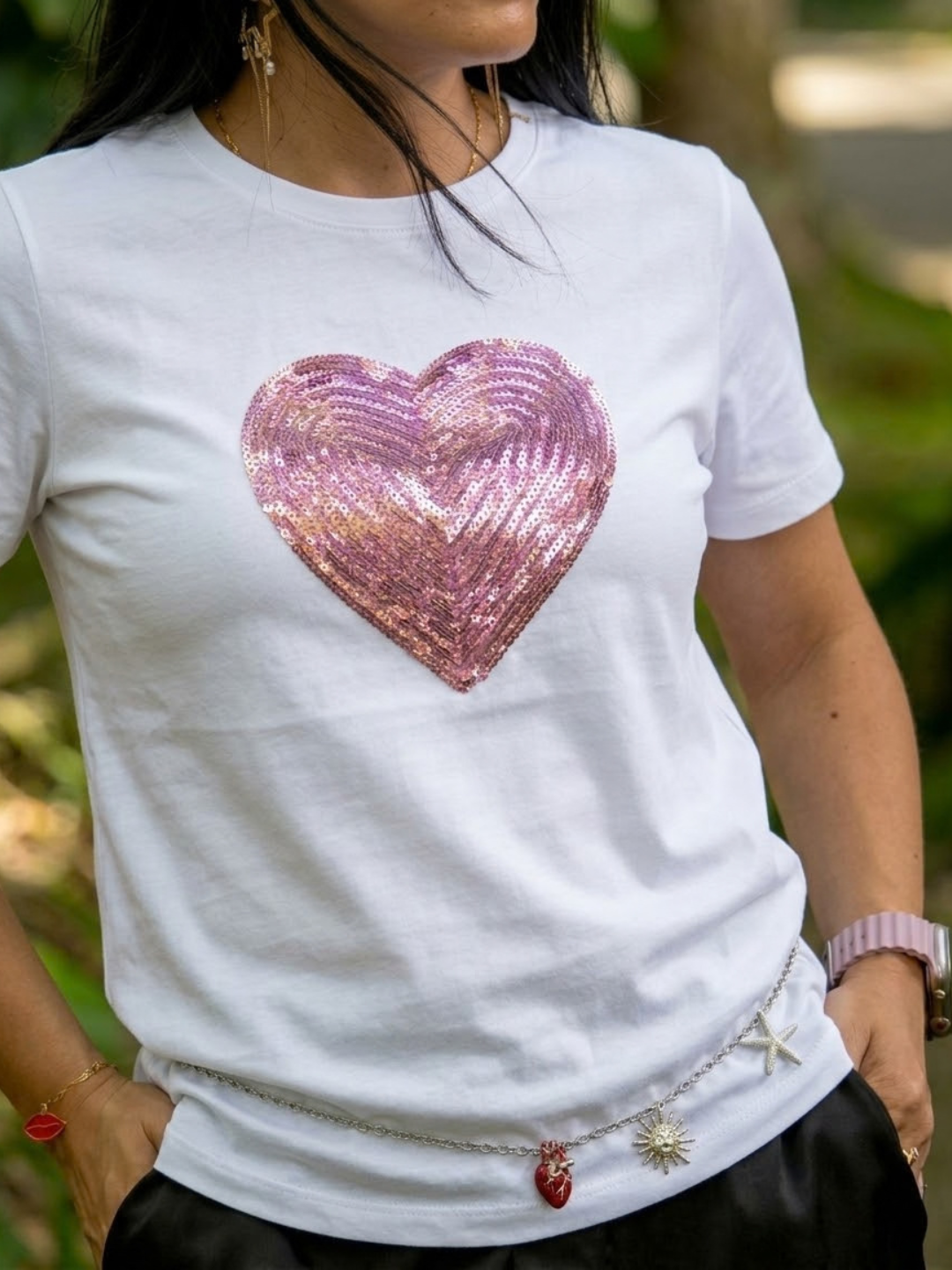 Camiseta Love Lentejuela
